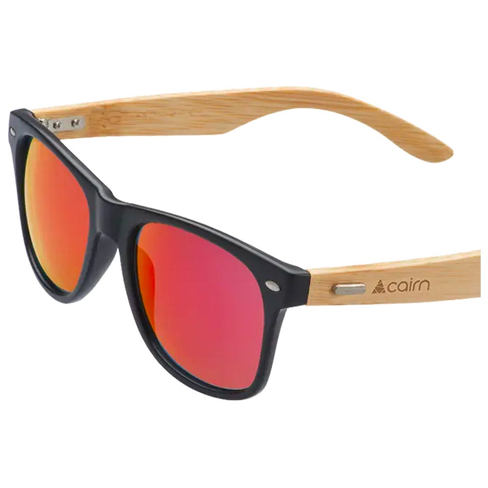 Hybrid Mat Black Red Polarized