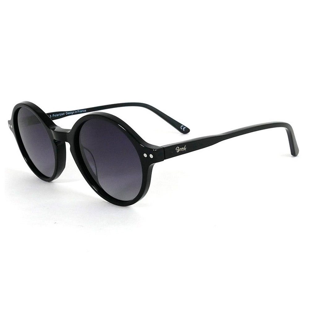 Sydney Shiny Black Gradient Grey Polarized