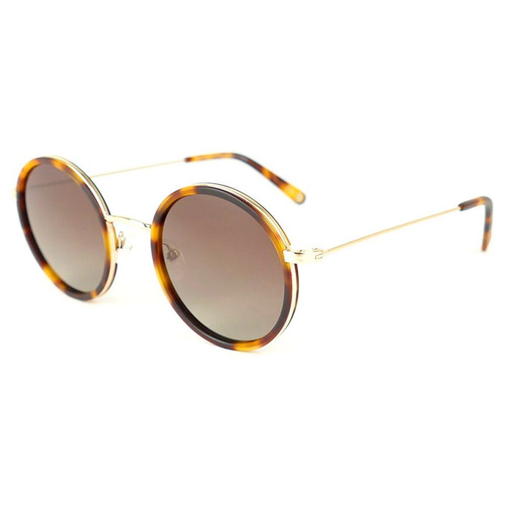 Amsterdam Shiny Gold Tortoise Gradient Grey Polarized