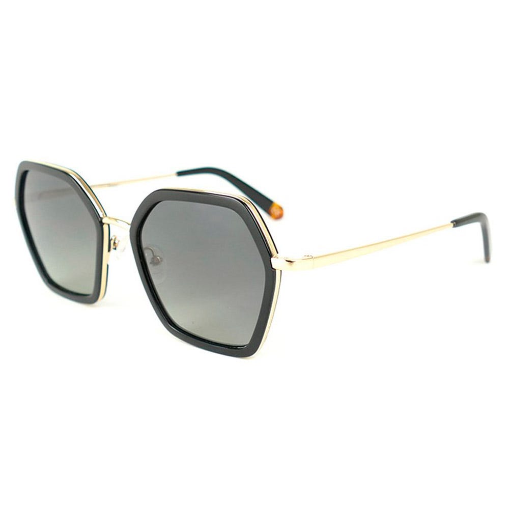 Agatha Shiny Gold Black Gradient Grey Polarized