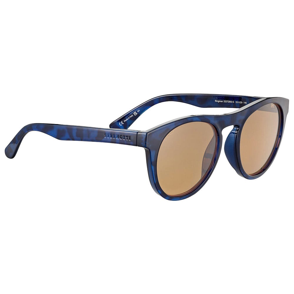 Kingman Shiny Tortoise Dark Blue Saturn Polarized Drivers