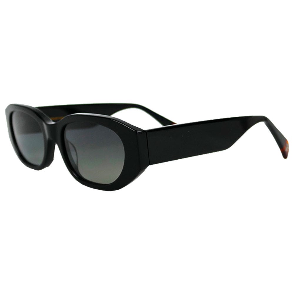 Lena Shiny Black Gradient Grey Polarized
