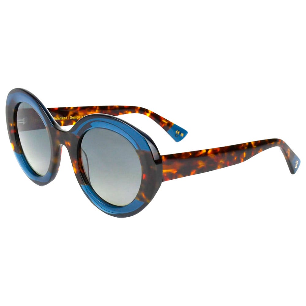 Bianca Shiny Tortoise Grey Blue Gradient Grey Polarized