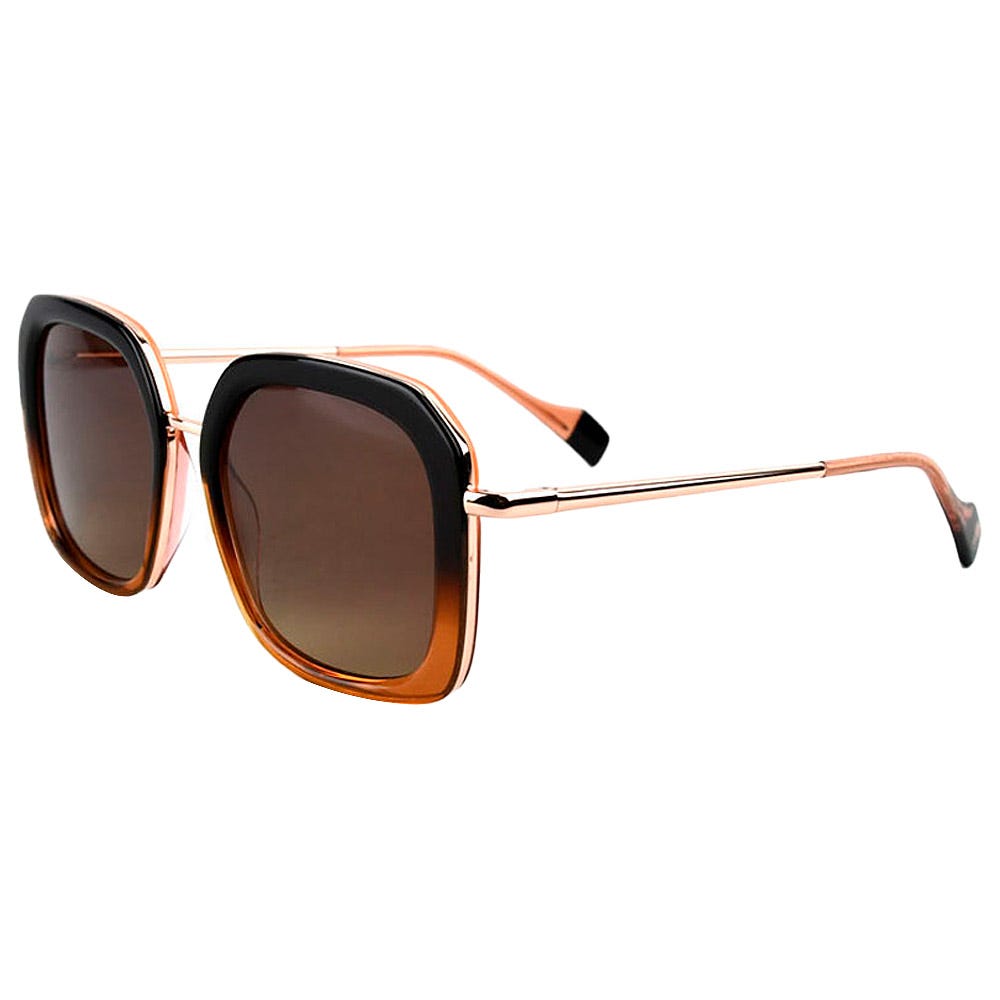 Diana Shiny Gold Brown Gradient Brown Polarized