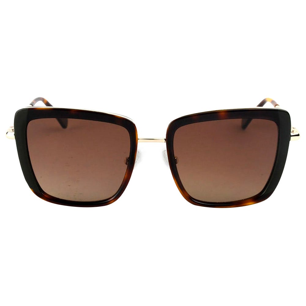 Carla Shiny Gold Kaki Tortoise Gradient Brown Polarized