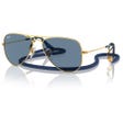 Aviator Kids Polished Arista Gold Light Blue Mirror