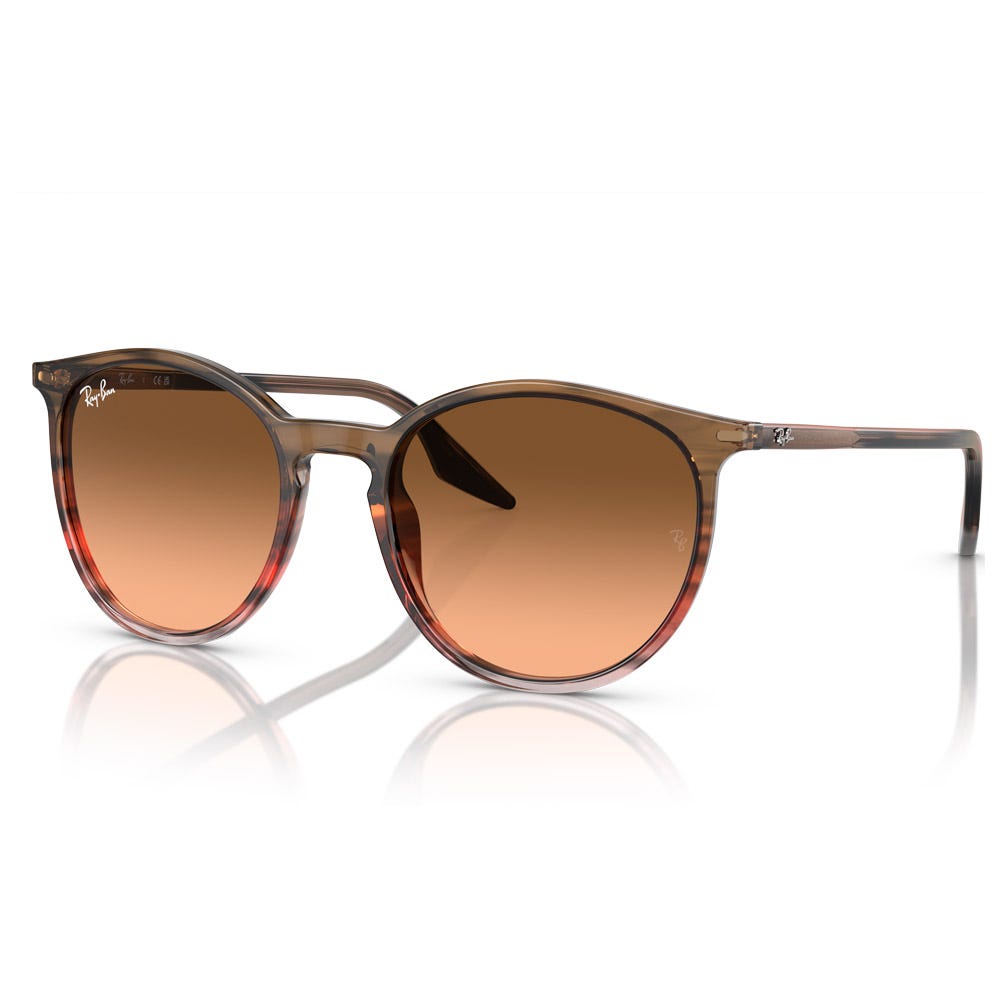 RB2204 Polished Striped Red Brown Gradient Black Pink