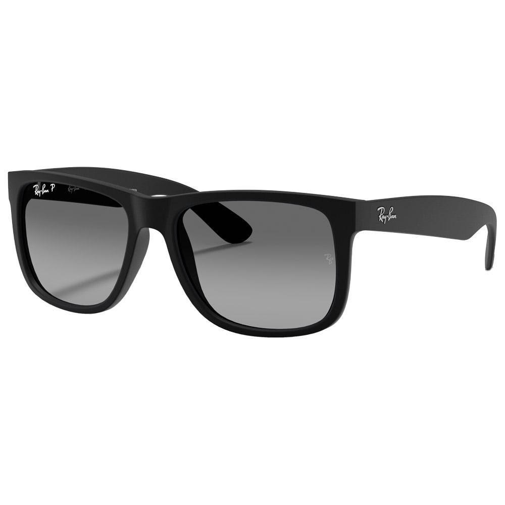 RB4165 Justin Classic Matte Rubber Black Light Grey Gradient Polar
