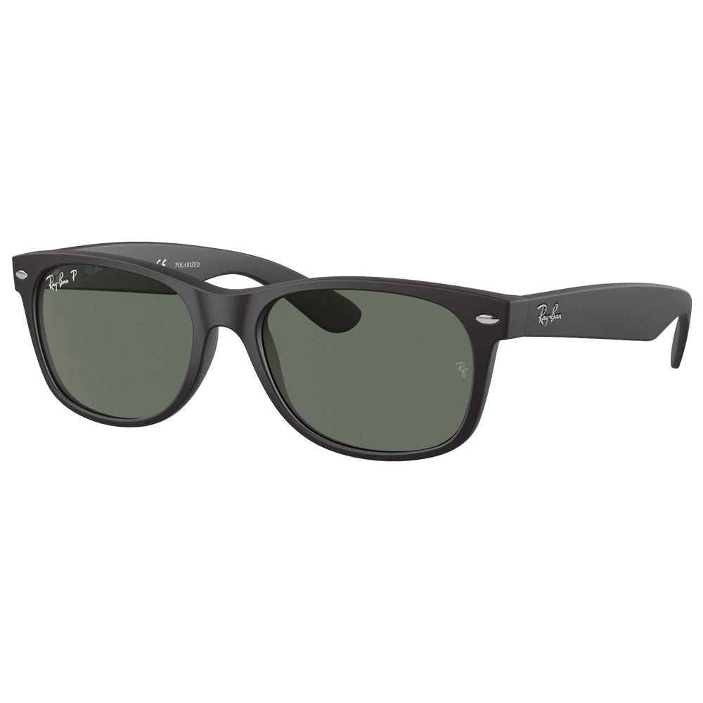 RB2132 New Wayfarer Classic Matte Rubber Black Polar Green