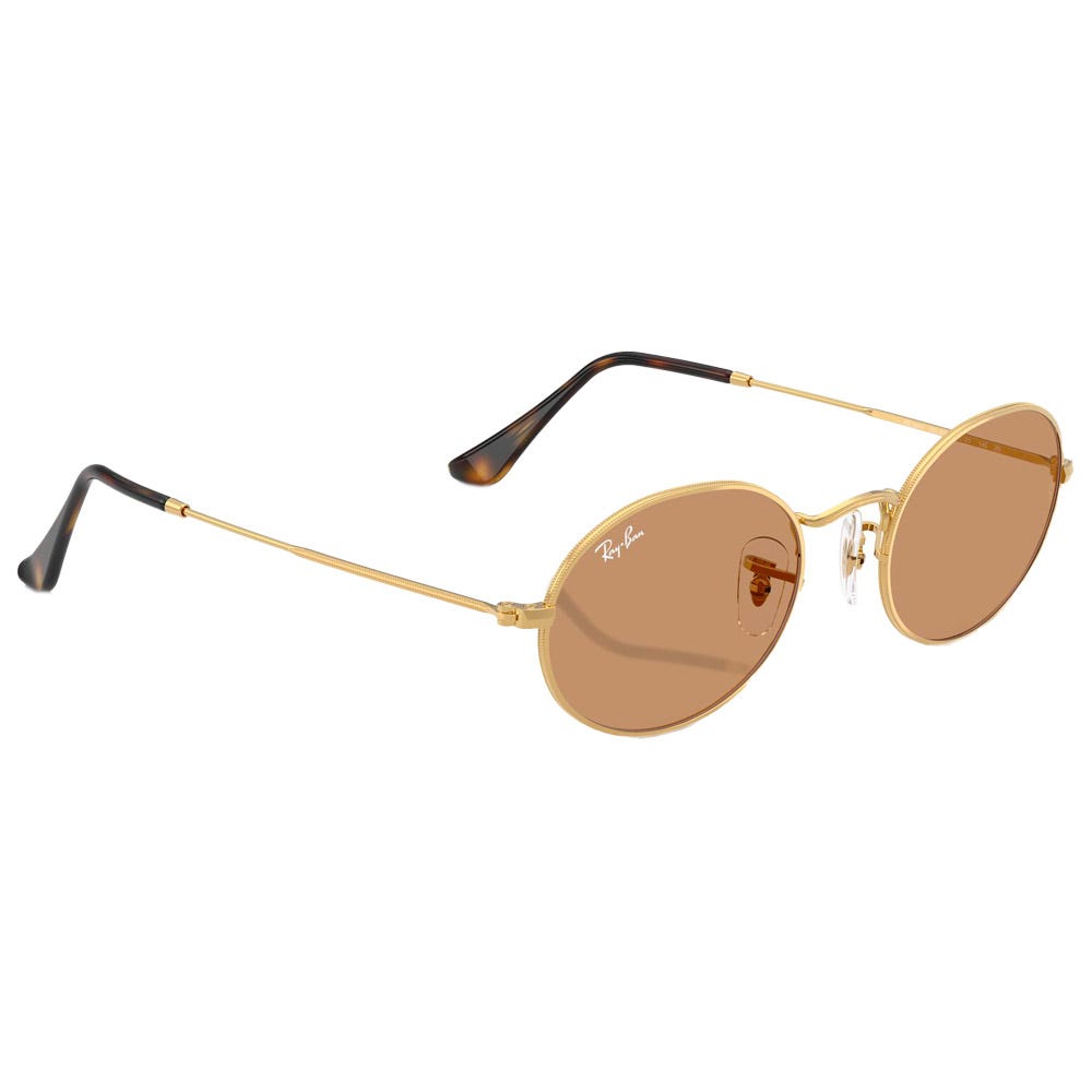 RB3547 Oval Metal Polished Gold Brown