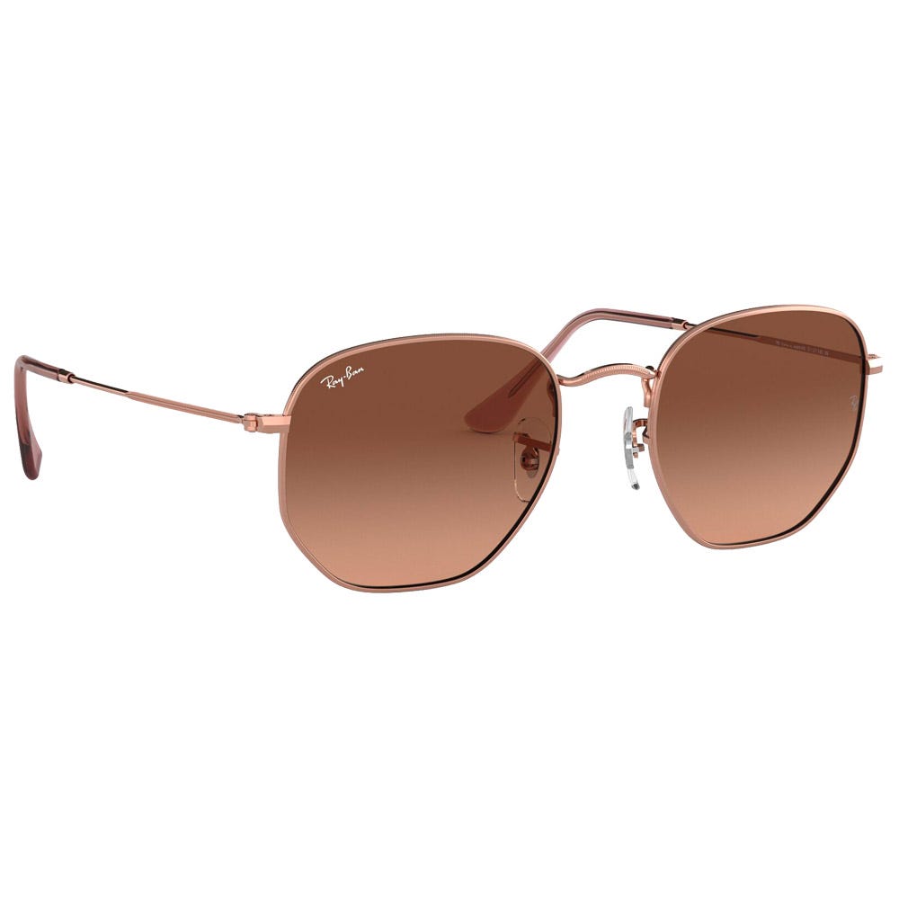 RB3548N Hexagonal Flat Polished Copper Gradient Brown