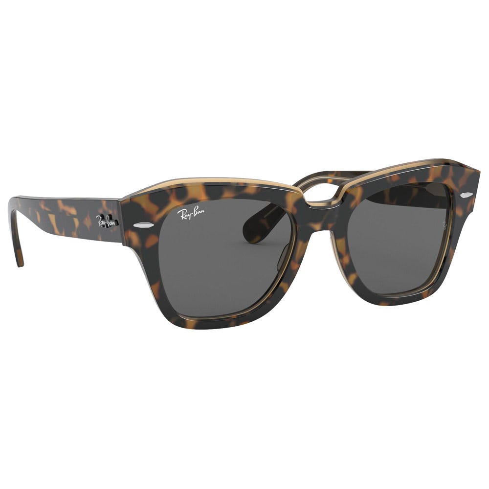 RB2186 State Street Polished Havana Brown Transparent Dark Grey
