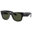 RB0840S Mega Wayfarer Polished Black Green G-15