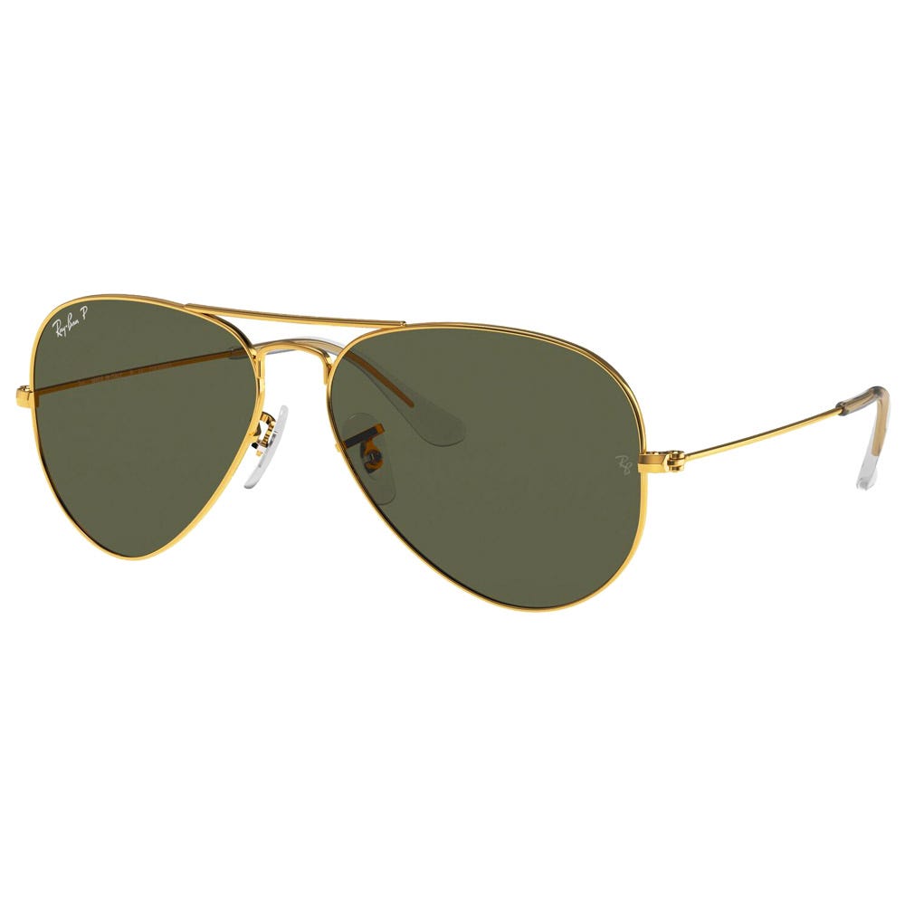 RB3025 Aviator Classic Polished Gold Green G-15 Polar