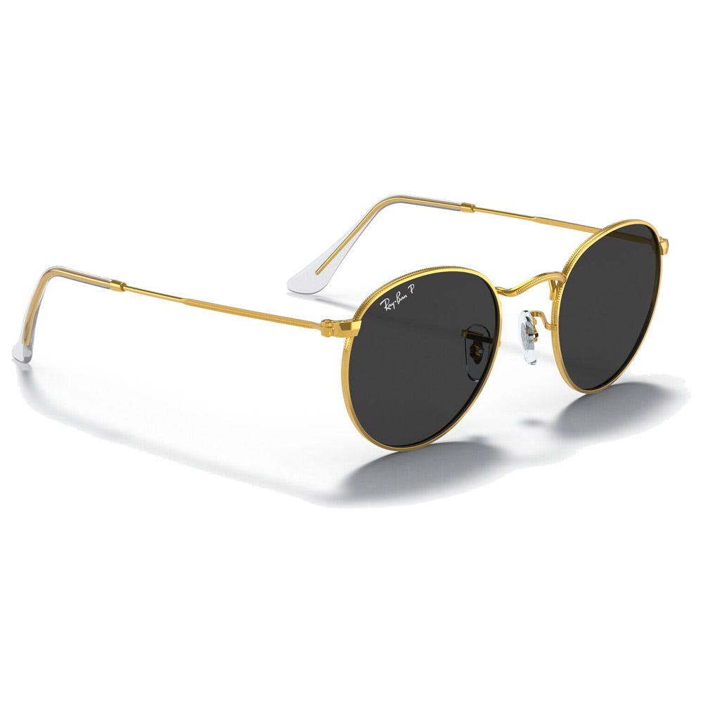 RB3447 Round Metal Polished Gold Polar Black