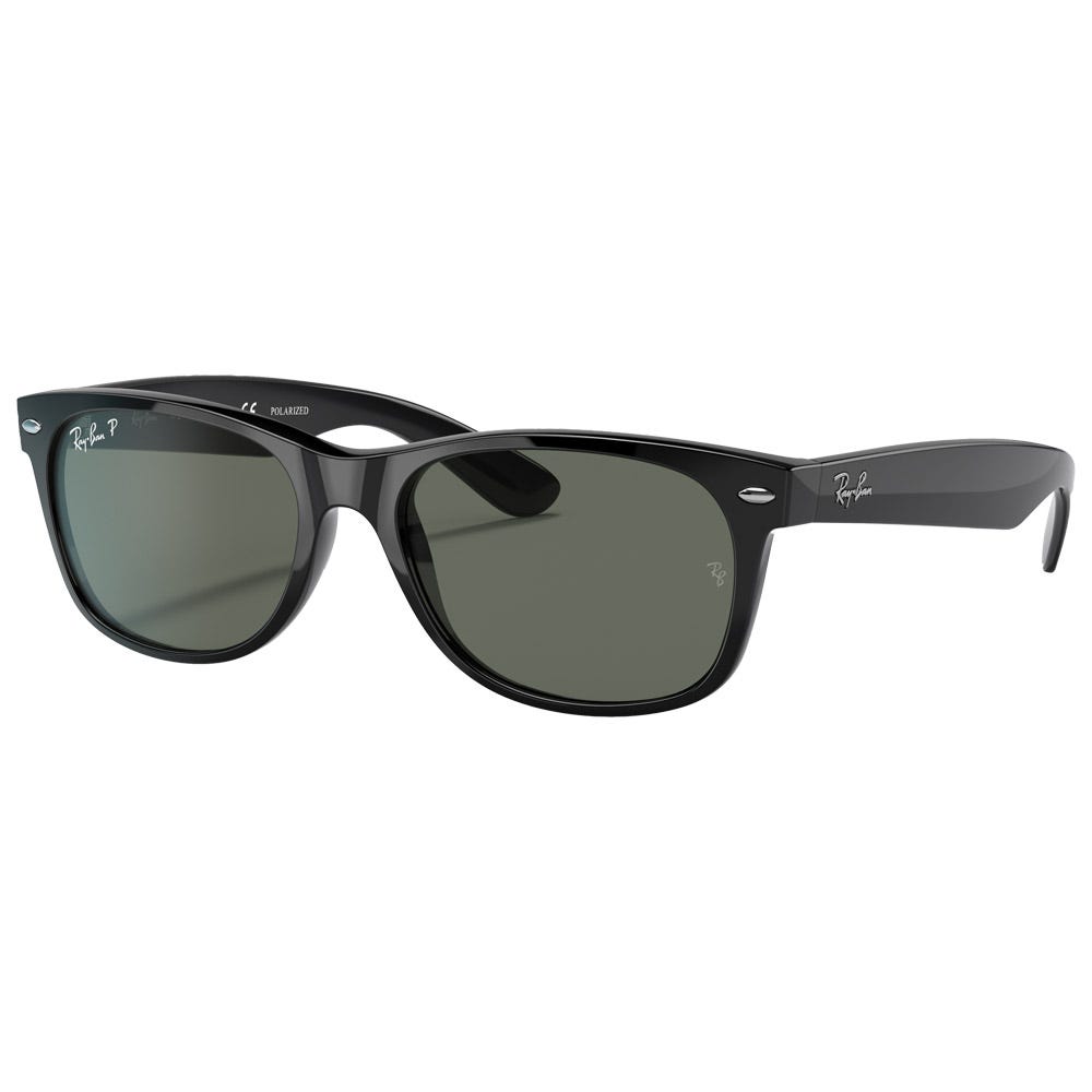 RB2132 New Wayfarer Classic Polished Black Green Polarized