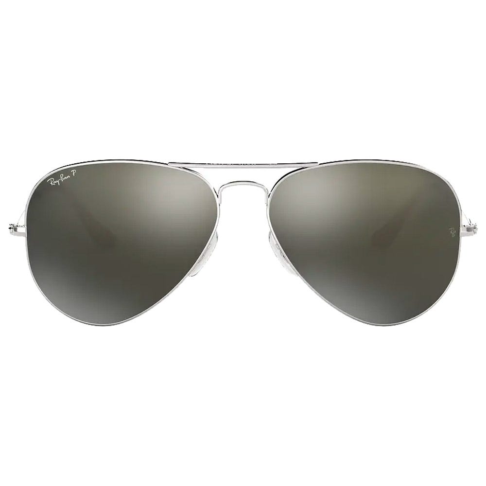 RB3025 Aviator Polished Silver Grey Polarized