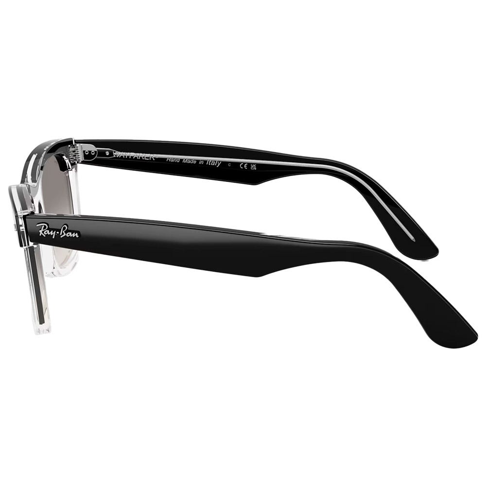 RB2240 Wayfarer Street Neat Polished Black Translucide Gradient Grey Incolore