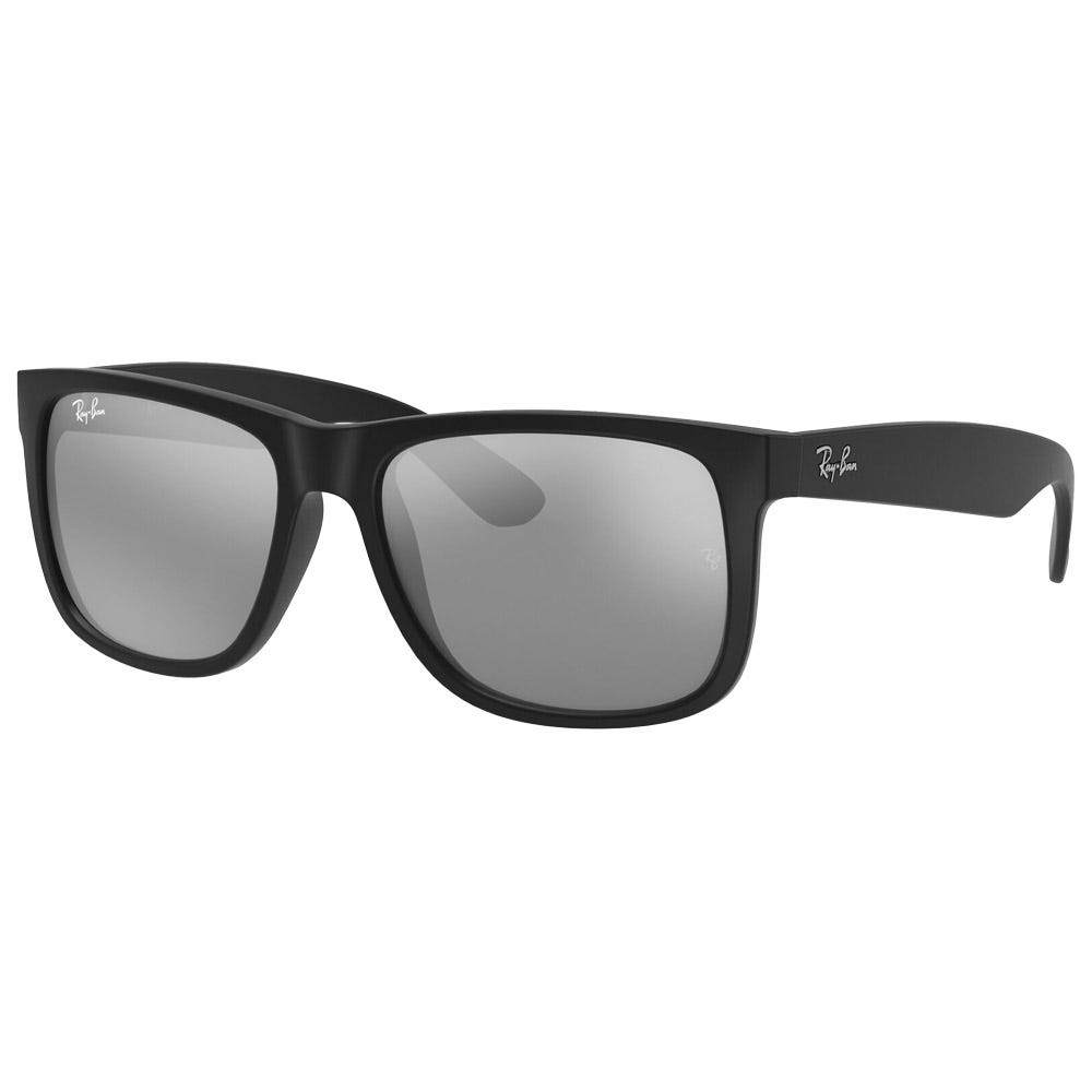 RB4165 Justin Color Mix Mat Rubber Black Silver Grey Mirror