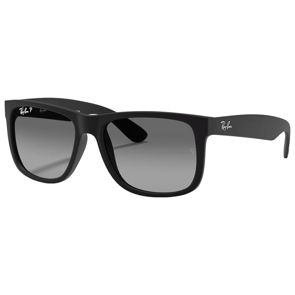 RB4165 Justin Classic Matte Rubber Black Light Grey Gradient Brown Polarized