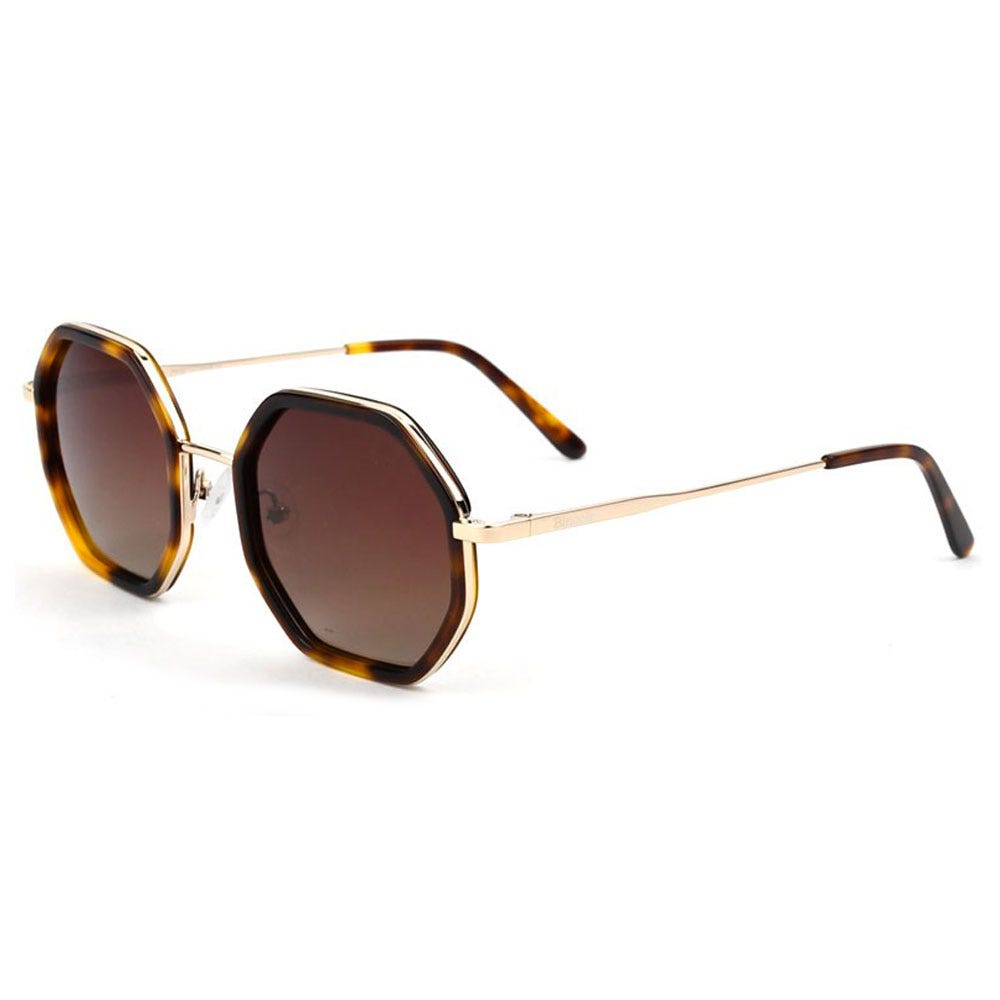 Lisboa Shiny Gold Black Brown Gradient Polarized