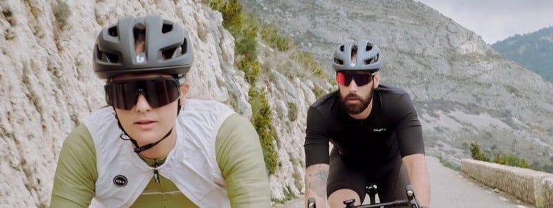 Lunettes de soleil Bollé Speedchaser portées lors d'un effort sportif