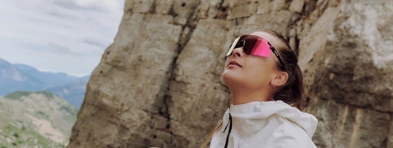 Lunettes de soleil Bollé C-Icarus portées en extérieur