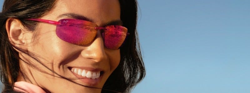 Lunettes de soleil Maui Jim Hookipa portées de trois-quarts