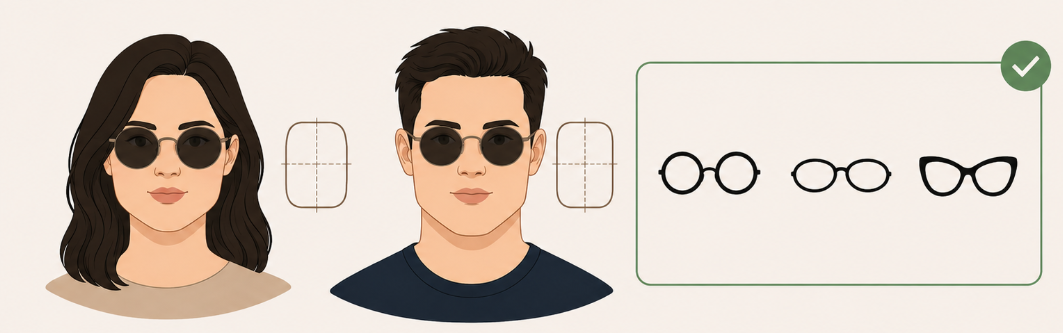 Formes de lunettes recommandées pour un visage carré