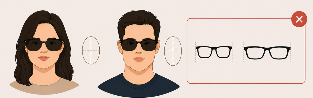 Formes de lunettes à éviter pour un visage ovale